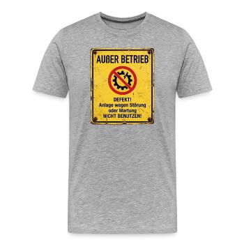 Kaputt - Männer Premium Bio T-Shirt - Grau meliert - Vorne - Damien (186cm)