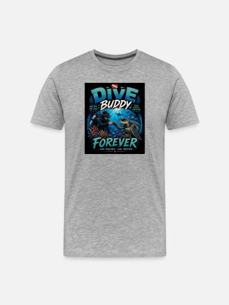 Dive Buddy Forever Diving Friendship - Men's Premium Organic T-Shirt - heather grey