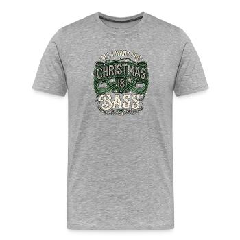 Bar de Noël - T-shirt bio Premium Homme - gris chiné - Devant - Damien (186cm)