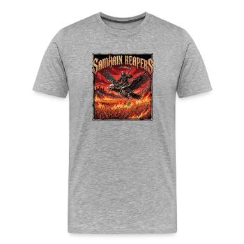 Heavy Metal Halloween - Men's Premium Organic T-Shirt - heather grey - Front - Damien (186cm)