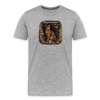 Cadre en or de la mère abyssinienne - T-shirt bio Premium Homme - gris chiné - Devant - Damien (186cm)