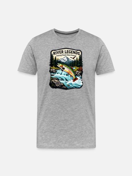 River Legends Sunrise Giants - Men's Premium Organic T-Shirt - heather grey