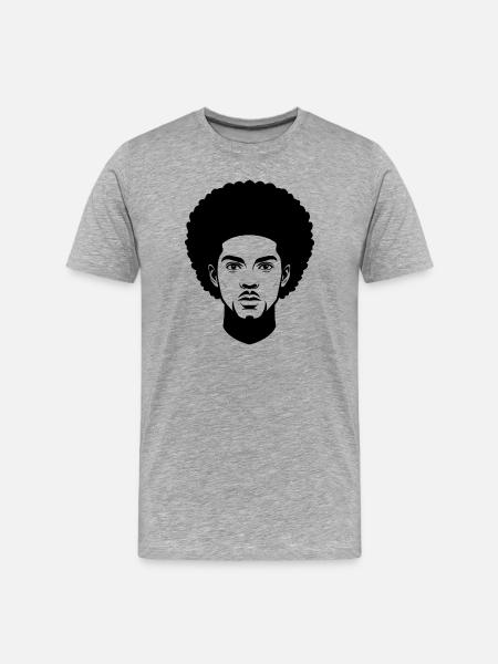 Afro man - Men's Premium Organic T-Shirt - heather grey