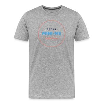 Papa, MIINI-ME - T-shirt bio Premium Homme - gris chiné - Devant - Damien (186cm)