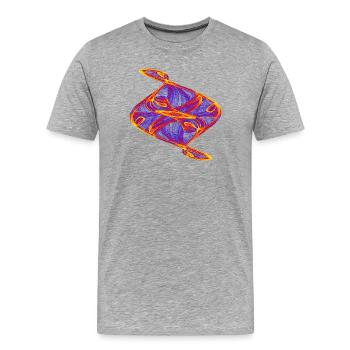 Goldener Tanz – Strange Attractor - Männer Premium Bio T-Shirt - Grau meliert - Vorne - Damien (186cm)