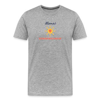 Mamas Sonnenschein - Männer Premium Bio T-Shirt - Grau meliert - Vorne - Damien (186cm)