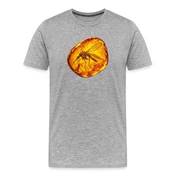 Mosquito in Amber - T-shirt bio Premium Homme - gris chiné - Devant - Damien (186cm)