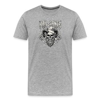 Metal Santa - Men's Premium Organic T-Shirt - heather grey - Front - Damien (186cm)