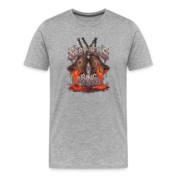 Noël Heavy Metal - T-shirt bio Premium Homme - gris chiné - Devant - Damien (186cm)