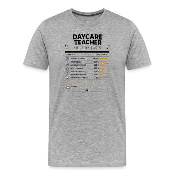 Cadeau pour enseignant de garderie pour l’éducateur en maternelle - T-shirt bio Premium Homme - gris chiné - Devant - Damien (186cm)