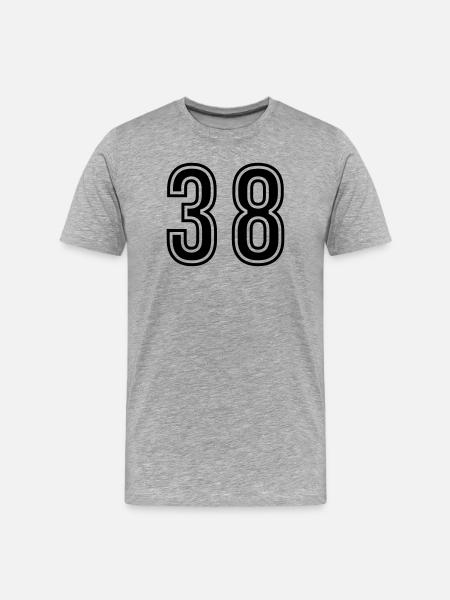 38 Number symbol - Men's Premium Organic T-Shirt - heather grey