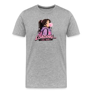 bubblegirl - T-shirt bio Premium Homme - gris chiné - Devant - Damien (186cm)