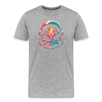Cosmic Dreamer - T-shirt bio Premium Homme - gris chiné - Devant - Damien (186cm)