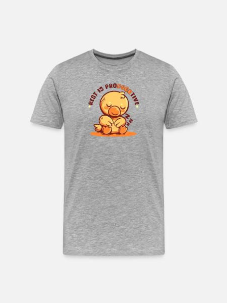 Rest is Producktive - Men's Premium Organic T-Shirt - heather grey