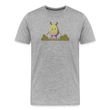 Créature de la forêt mousseuse/Créature de la nature - T-shirt bio Premium Homme - gris chiné - Devant - Damien (186cm)