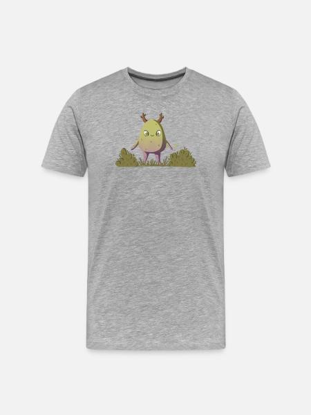Mossy Forest Creature/Nature Creature - Men's Premium Organic T-Shirt - heather grey