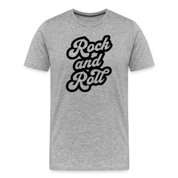 Rock and roll - T-shirt bio Premium Homme - gris chiné - Devant - Damien (186cm)