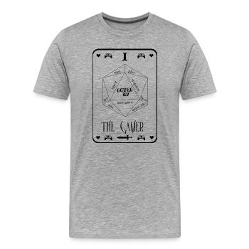 The Gamer - T-shirt bio Premium Homme - gris chiné - Devant - Damien (186cm)