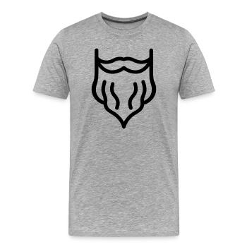 beard - Men's Premium Organic T-Shirt - heather grey - Front - Damien (186cm)
