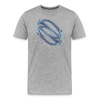 Orbite de glace – Attracteur étrange - T-shirt bio Premium Homme - gris chiné - Devant - Damien (186cm)