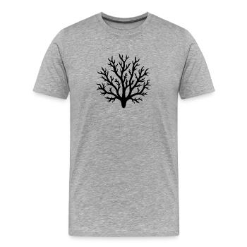 corail - T-shirt bio Premium Homme - gris chiné - Devant - Damien (186cm)
