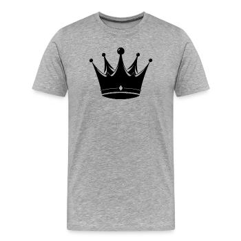 Couronne - T-shirt bio Premium Homme - gris chiné - Devant - Damien (186cm)