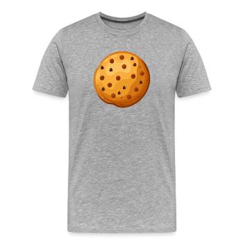 Cookies - T-shirt bio Premium Homme - gris chiné - Devant - Damien (186cm)