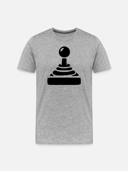 Joystick Gift Gamer - Men's Premium Organic T-Shirt - heather grey