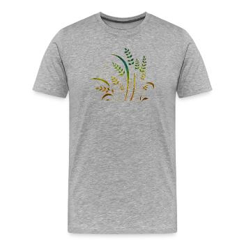 Fleur - T-shirt bio Premium Homme - gris chiné - Devant - Damien (186cm)