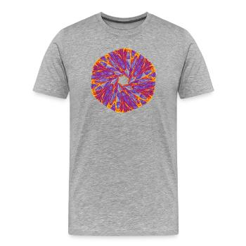 Étoile Lumineuse – Attracteur Étrange - T-shirt bio Premium Homme - gris chiné - Devant - Damien (186cm)