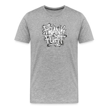 Hip Hop graffiti de Francfort - T-shirt bio Premium Homme - gris chiné - Devant - Damien (186cm)