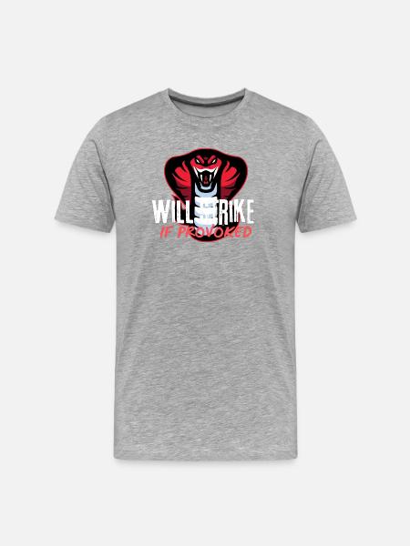 Provoked Cobra Will Strike - Men's Premium Organic T-Shirt - heather grey