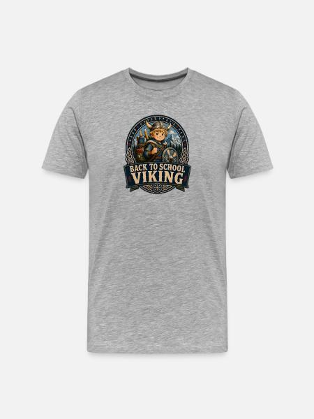 Back to School Viking - Men's Premium Organic T-Shirt - heather grey