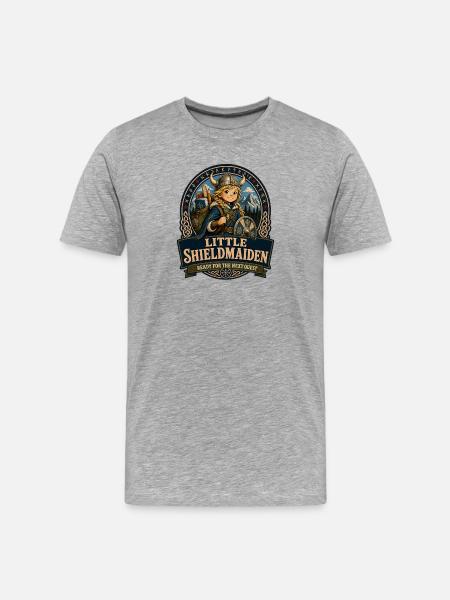 Little Shieldmaiden Quest - Men's Premium Organic T-Shirt - heather grey