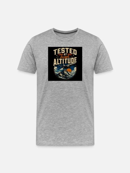 Tested at High Altitude - Men's Premium Organic T-Shirt - heather grey