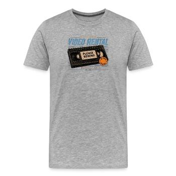 Be_Kind_ _Rewind - T-shirt bio Premium Homme - gris chiné - Devant - Damien (186cm)