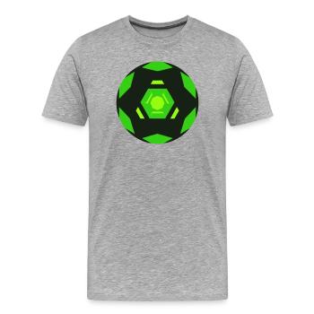 Icône de la balle de golf de science-fiction - T-shirt bio Premium Homme - gris chiné - Devant - Damien (186cm)