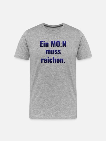 Ein MOIN muss reichen - Männer Premium Bio T-Shirt - Grau meliert