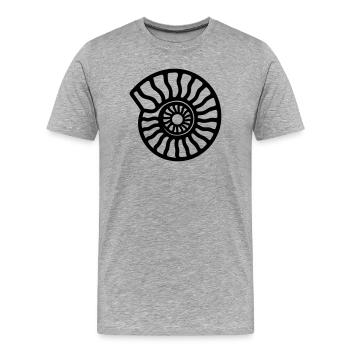 ammonite - T-shirt bio Premium Homme - gris chiné - Devant - Damien (186cm)