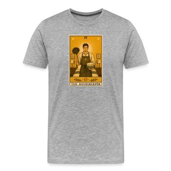 Housekeeper | Household Tarot - Men's Premium Organic T-Shirt - heather grey - Front - Damien (186cm)
