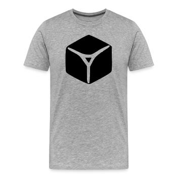 Eiswürfel Eis Geschenk  - Men's Premium Organic T-Shirt - heather grey - Front - Damien (186cm)
