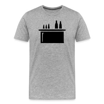Bar Tresen Cocktailbar Gastronomie Geschenk Barkee - Männer Premium Bio T-Shirt - Grau meliert - Vorne - Damien (186cm)