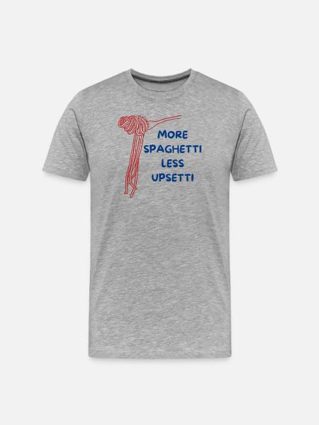 fun spaghetti design - Men's Premium Organic T-Shirt - heather grey