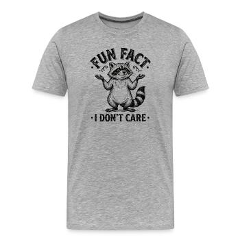 Fait amusant et sarcastique drôle, je m’en fiche - T-shirt bio Premium Homme - gris chiné - Devant - Damien (186cm)