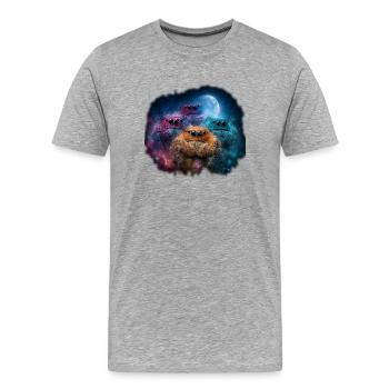 Accessoires Araignées Sauteuses Cadeau pour le support de terrarium - T-shirt bio Premium Homme - gris chiné - Devant - Damien (186cm)