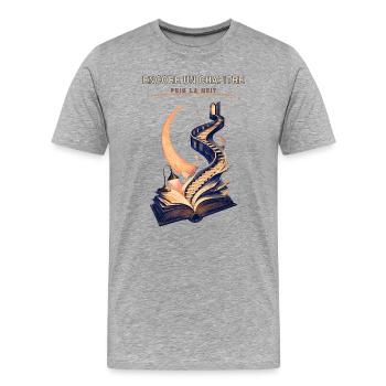 Escalier narratif nocturne - T-shirt bio Premium Homme - gris chiné - Devant - Damien (186cm)