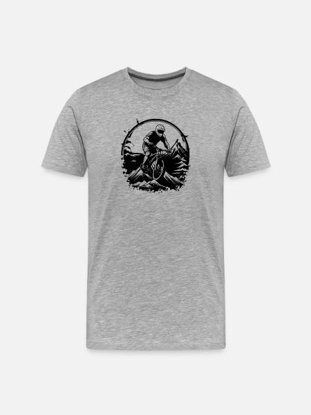 Mountain biking - Men's Premium Organic T-Shirt - heather grey
