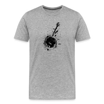 Art de rue Banjo - T-shirt bio Premium Homme - gris chiné - Devant - Damien (186cm)