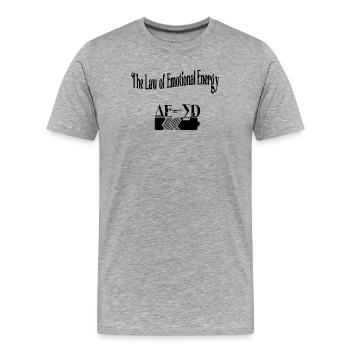 The Law of Emotional Energy - T-shirt bio Premium Homme - gris chiné - Devant - Damien (186cm)
