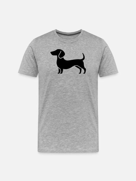 dachshund - Men's Premium Organic T-Shirt - heather grey